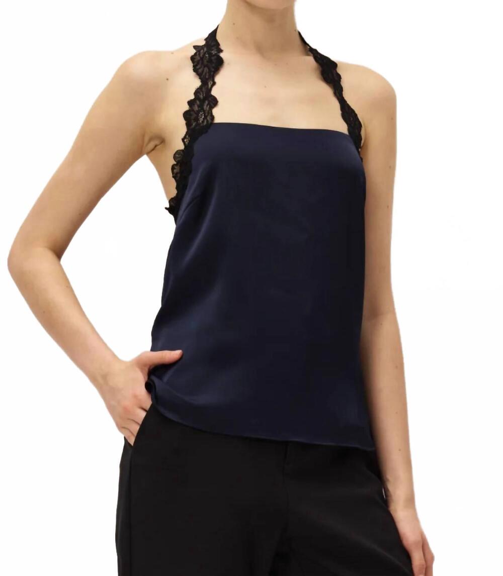 NEW ELODIE elowen top in navy